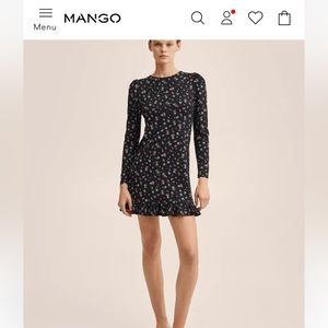 Mango Floral Fitted Dress
